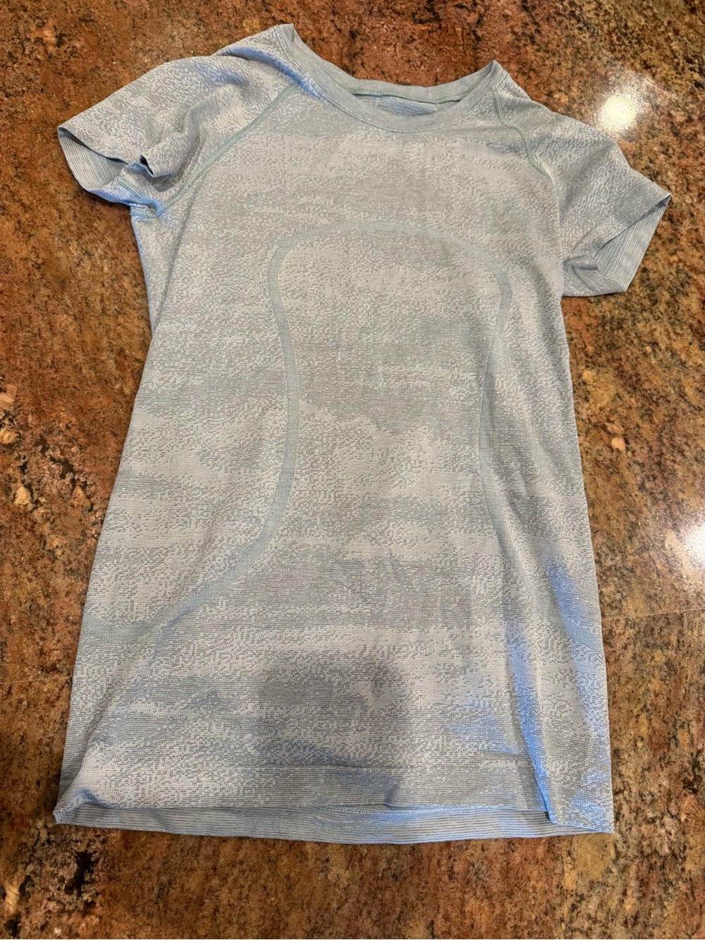 lululemon athletica pale blue seamless performance tee